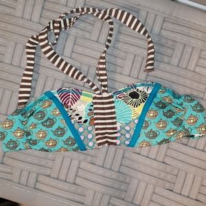 Maaji Bikini Top Small Tea Kettle Floral Stripe